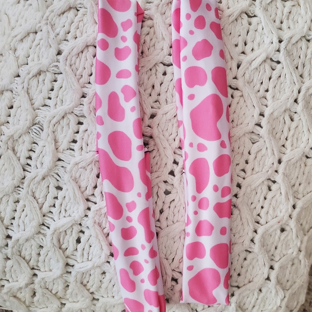 Cow print headband